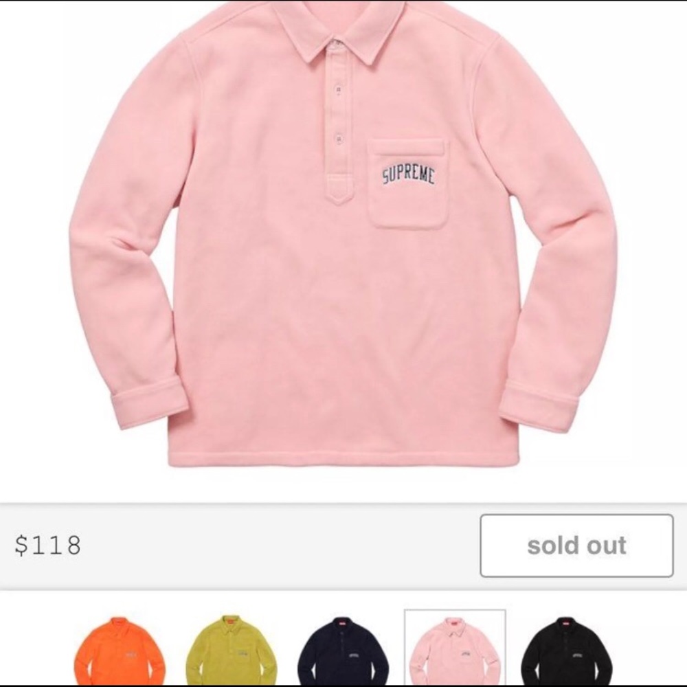 Supreme Pink Polartec Pullover
